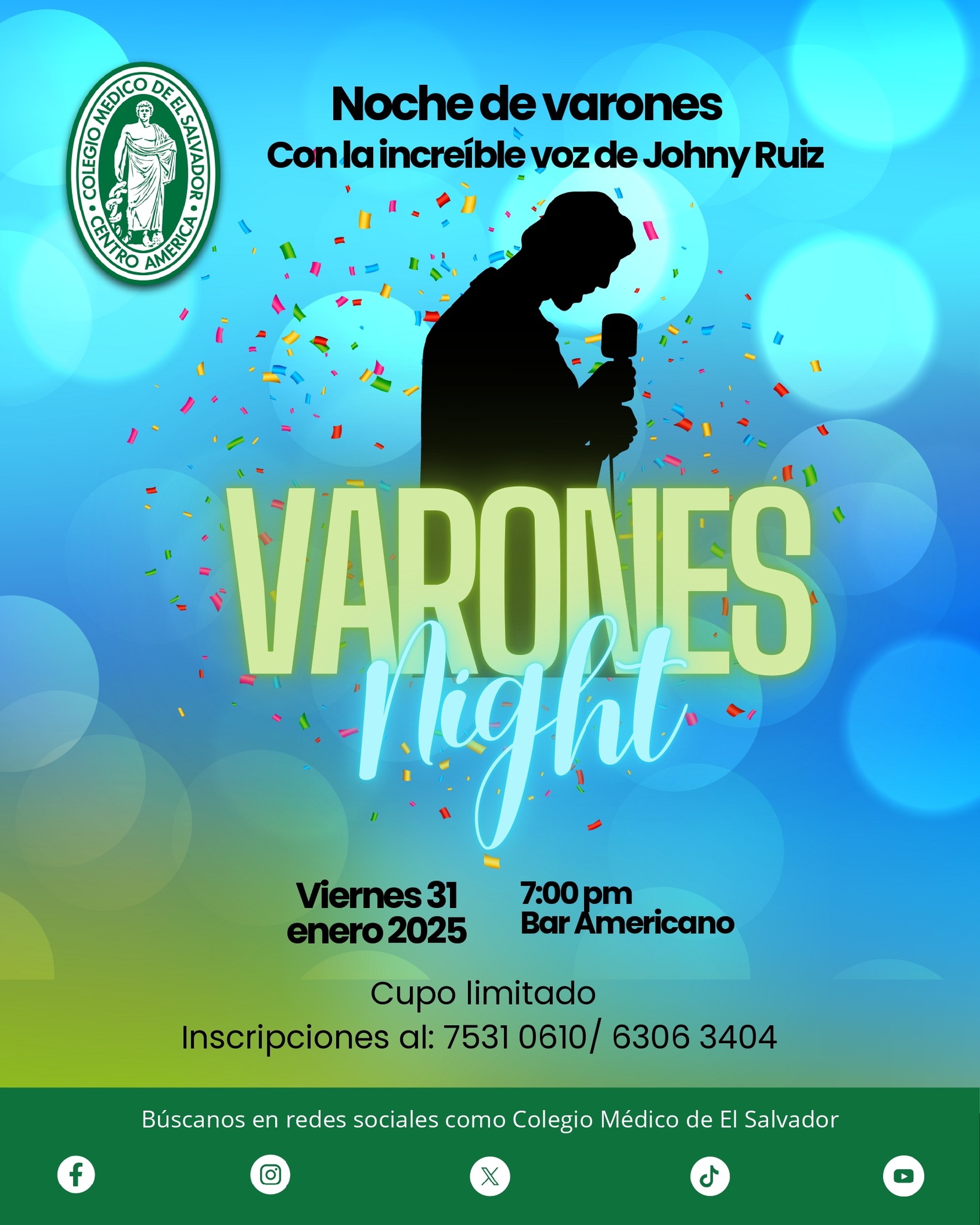 Noche de Varones con El Colegio Medico de El Salvador 