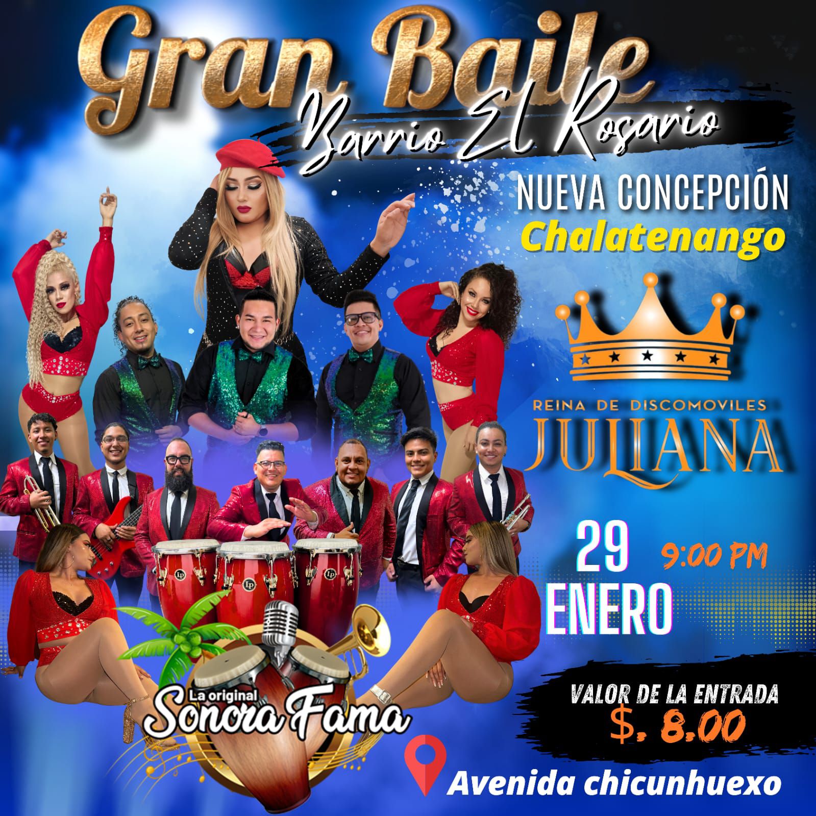 Gran Baile en Barrio el Rosario 