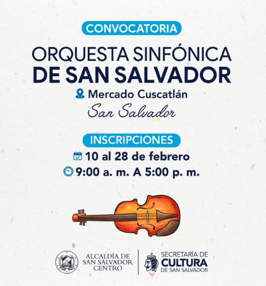 Audiciones nuevo ingreso - Orquesta Sinfónica de San Salvador
