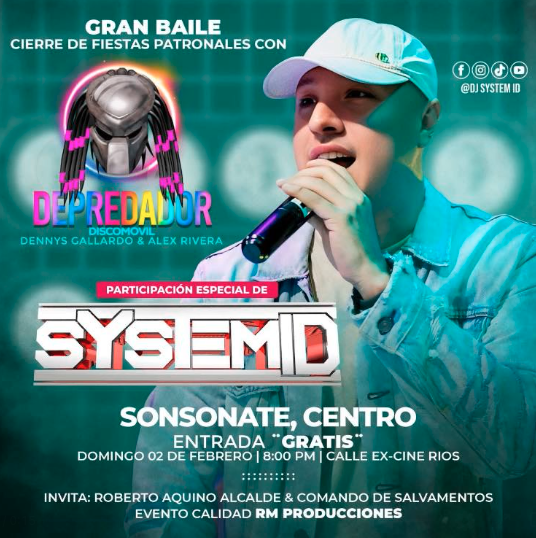 Gran Baile de Cierre de Fiestas Patronale en Sonsonate 