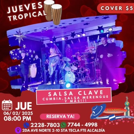 ESPECIAL JUEVES TROPICAL CON SALSA CLAVE