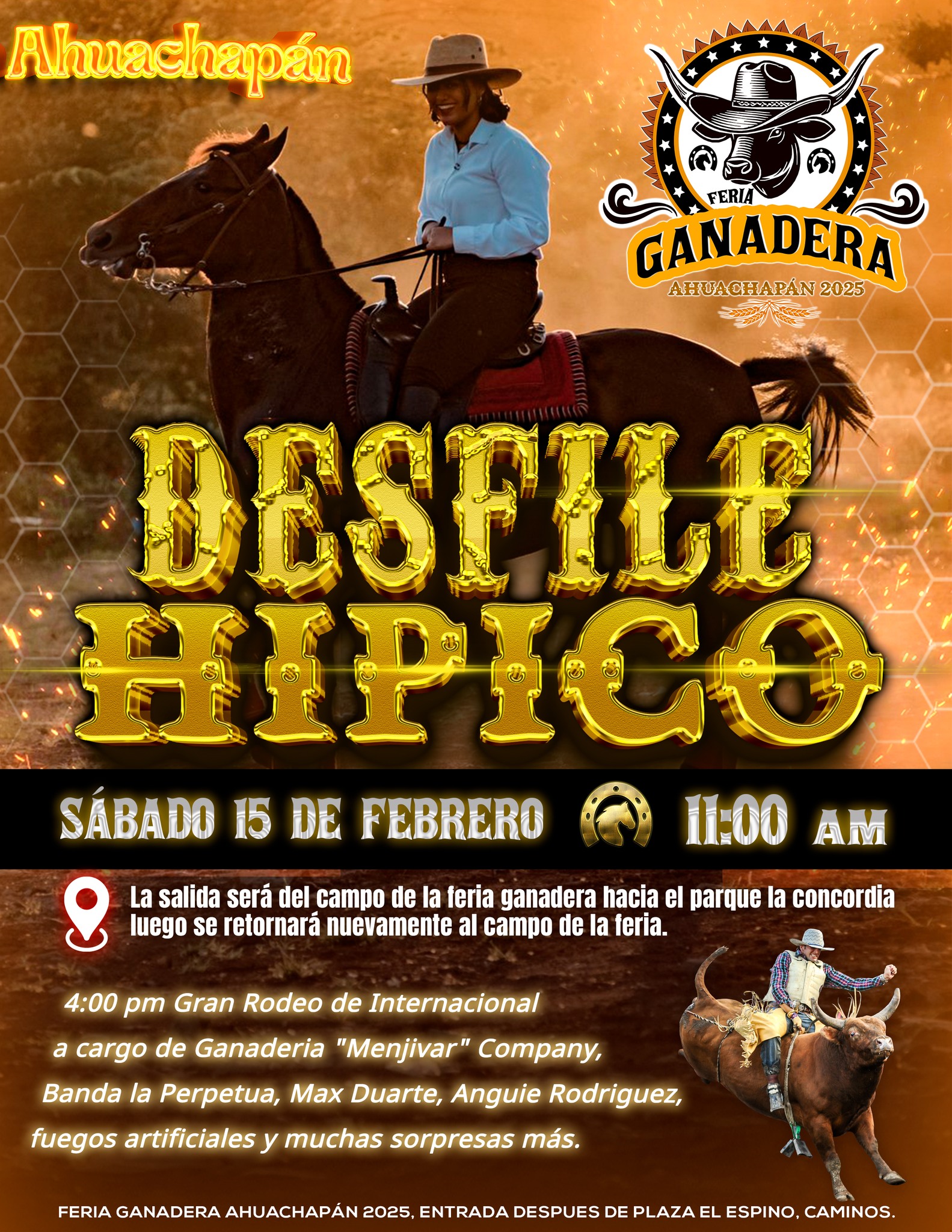 Desfile Hipico en Feria Ganader de Ahuachapán 