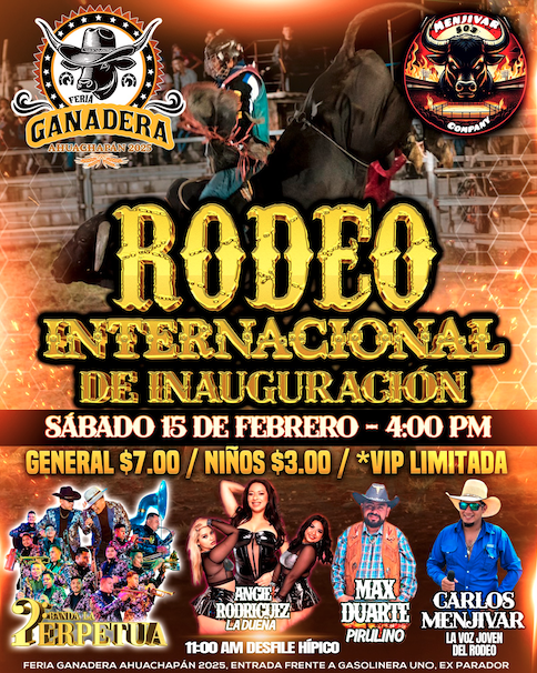 Rodeo Internacional de Inauguración en la Feria Ganadera en Ahuachapán 