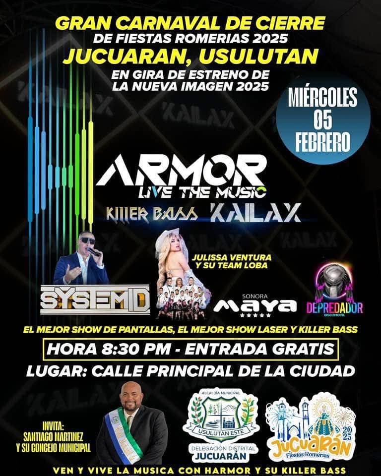 Gran carnaval de cierre de las fiestas de romería en el distrito de Jucuarán.