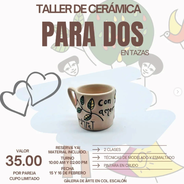 TALLER DE CERÁMICA PARA DOS