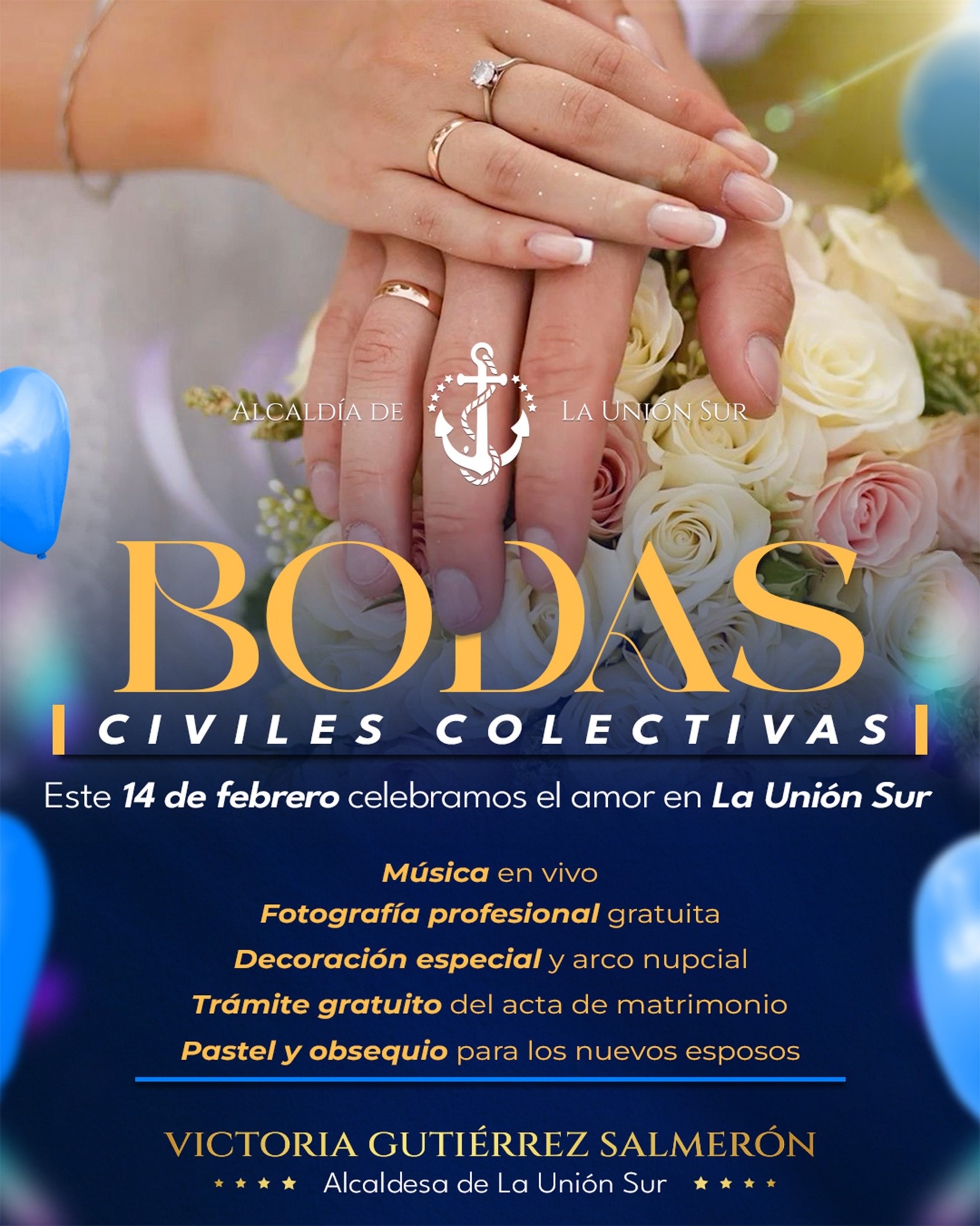 Bodas Civiles Colectivas en la Union Sur 
