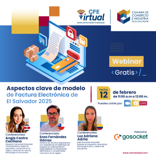 Webinar sobre Aspectos clave de modelo de Factura Electrónica de El Salvador 2025