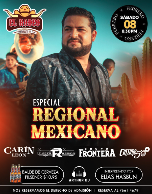🌵Especial Regional Mexicano en el Rodeo Restaurante Bar 🌵 