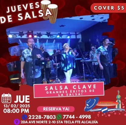 NOCHE CON SALSA CLAVE  CON SUS GRANDES ÉXITOS DE LA SALSA