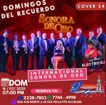 NOCHE BAILABLE CON LA INTERNACIONAL SONORA DE ORO
