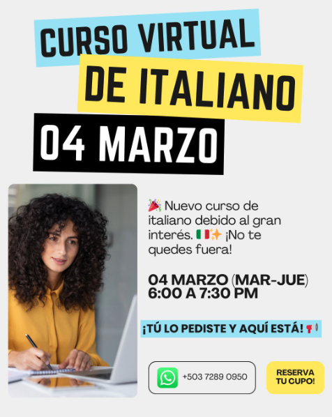 ¡NUEVO CURSO VIRTUAL DE ITALIANO! 🇮🇹✨