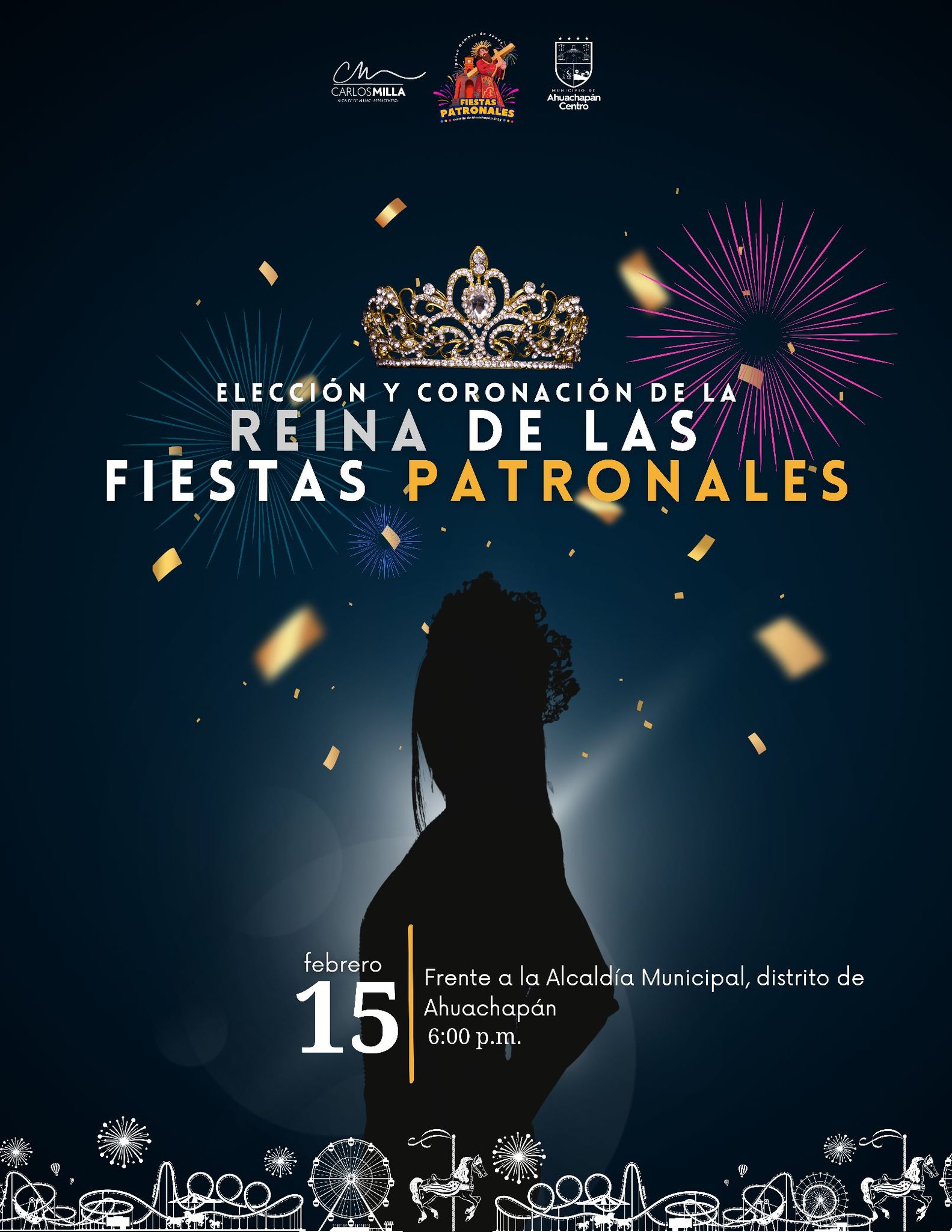 ELECCIÓN DE REINA DE LAS FIESTAS PATRONALES EN AHUACHAPÁN