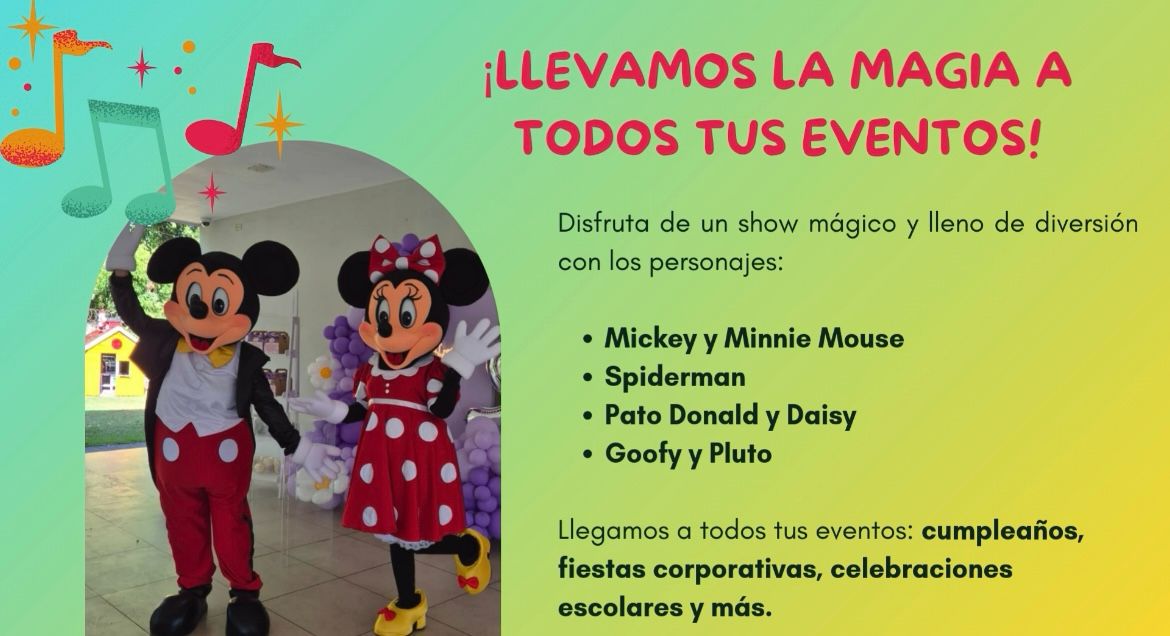 ¡Celebra con tus personajes favoritos de Disney!