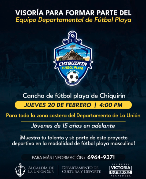 FORMAR PARTE DEL Equipo Departamental de Fútbol Playa