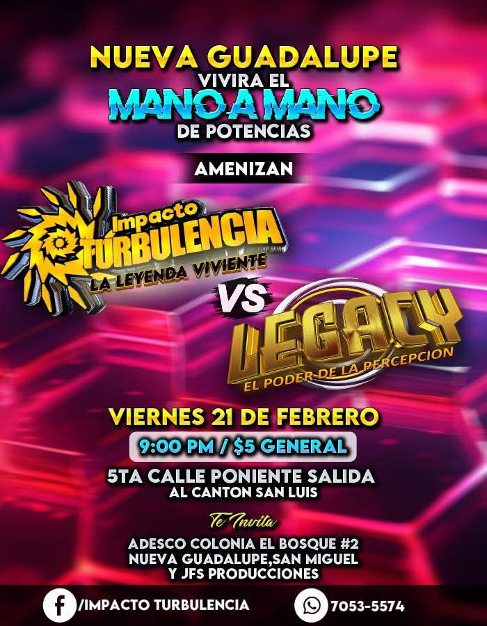 Impacto Turbulencia en mano a mano con Legacy Discomovil 