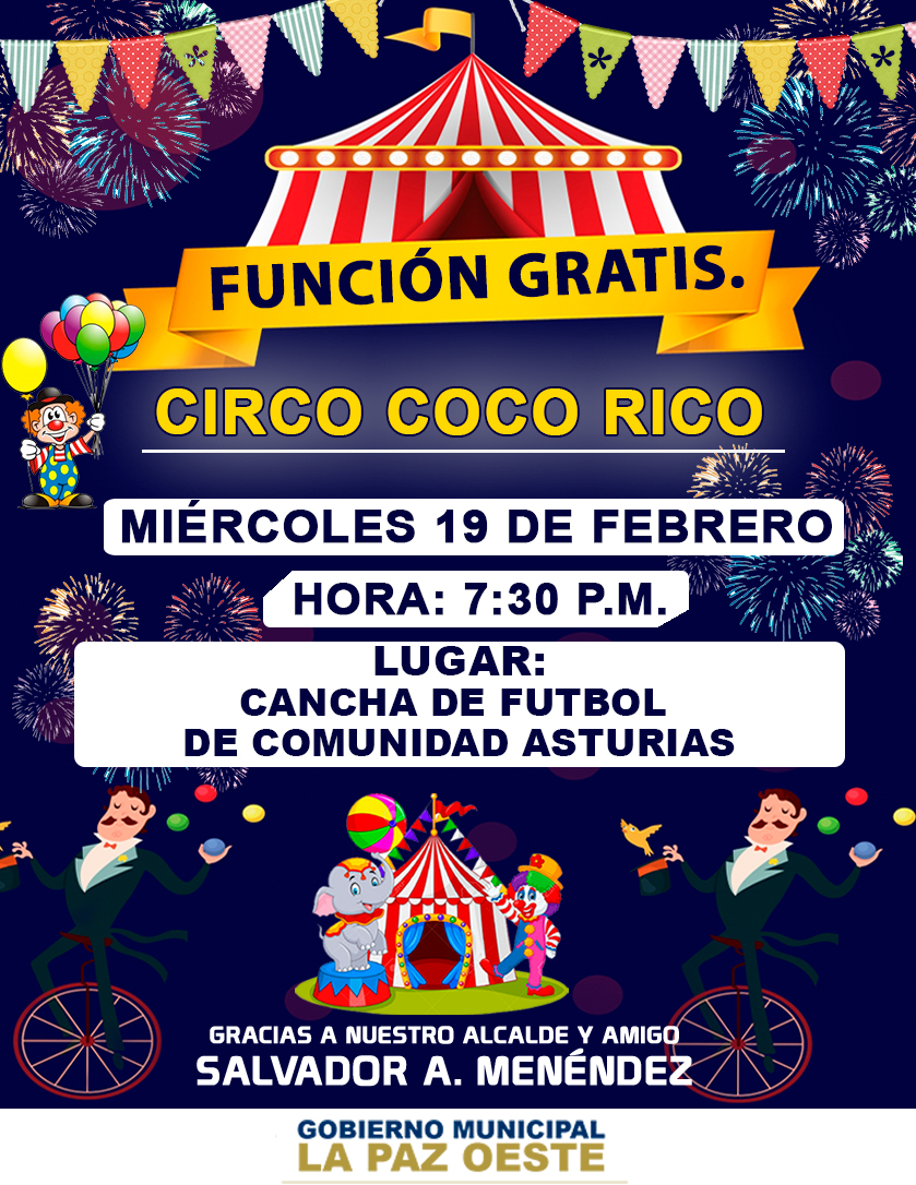 Función de Circo Gratis, El Circo Coco Rico