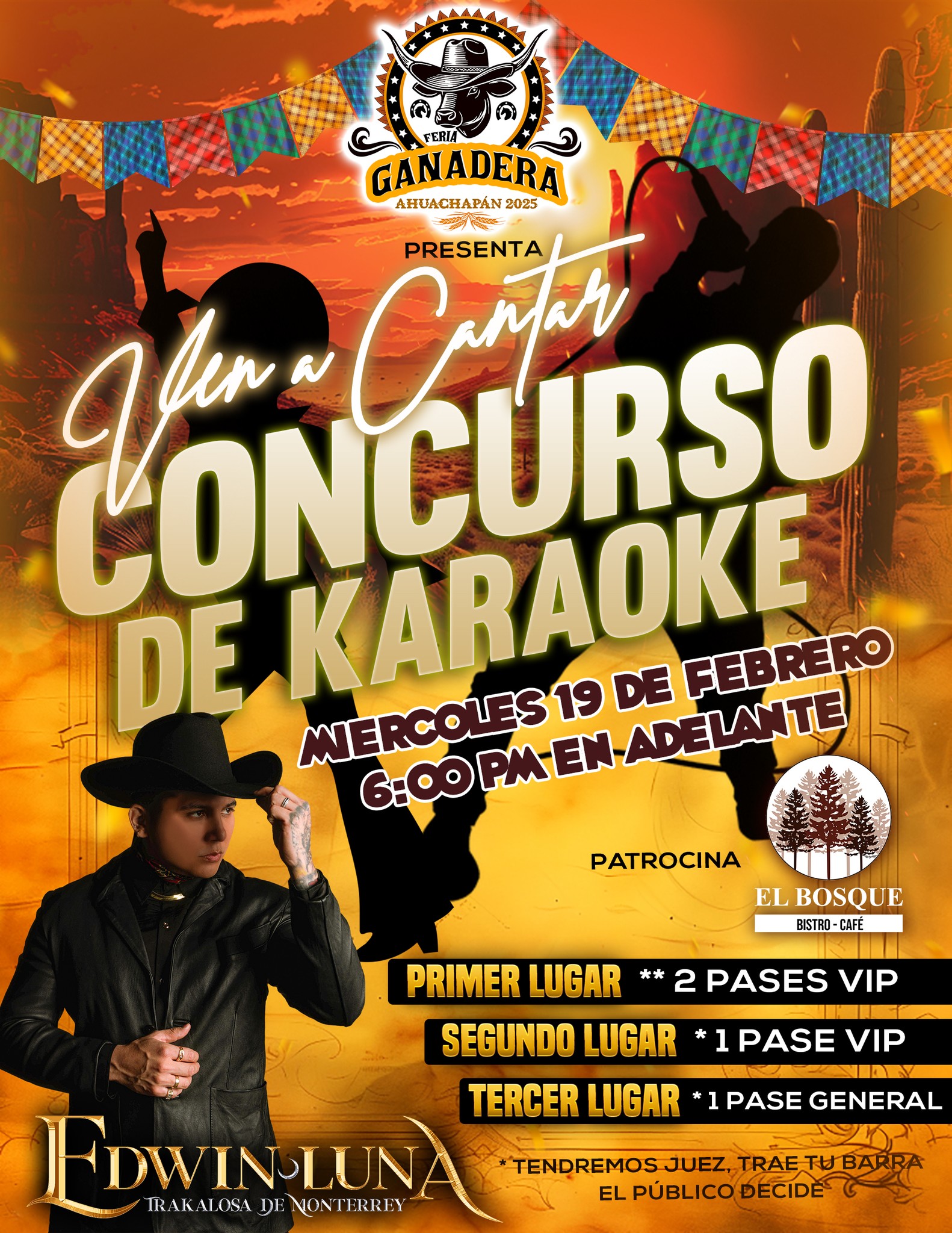 Ven a cantar a la Feria Ganadera Ahuachapán 2025 