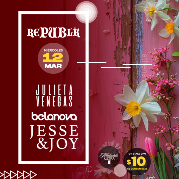 Tributo a Julieta Venegas, Belanova, Jesse & Joy 