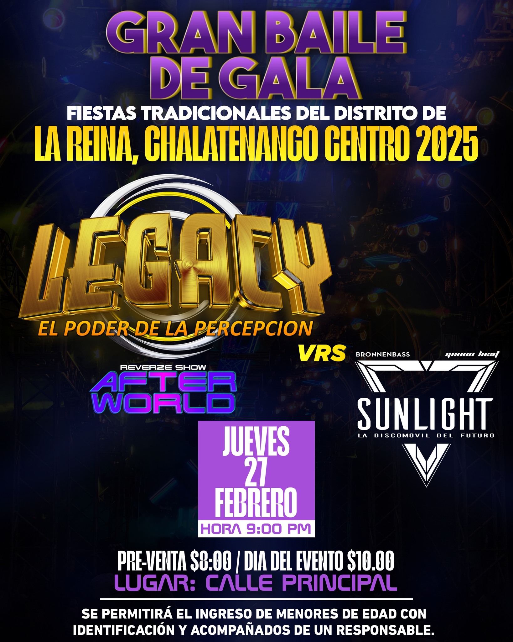 Gran Baile de Gala de Las Fiestas Patronales en Chalatenango Centro 