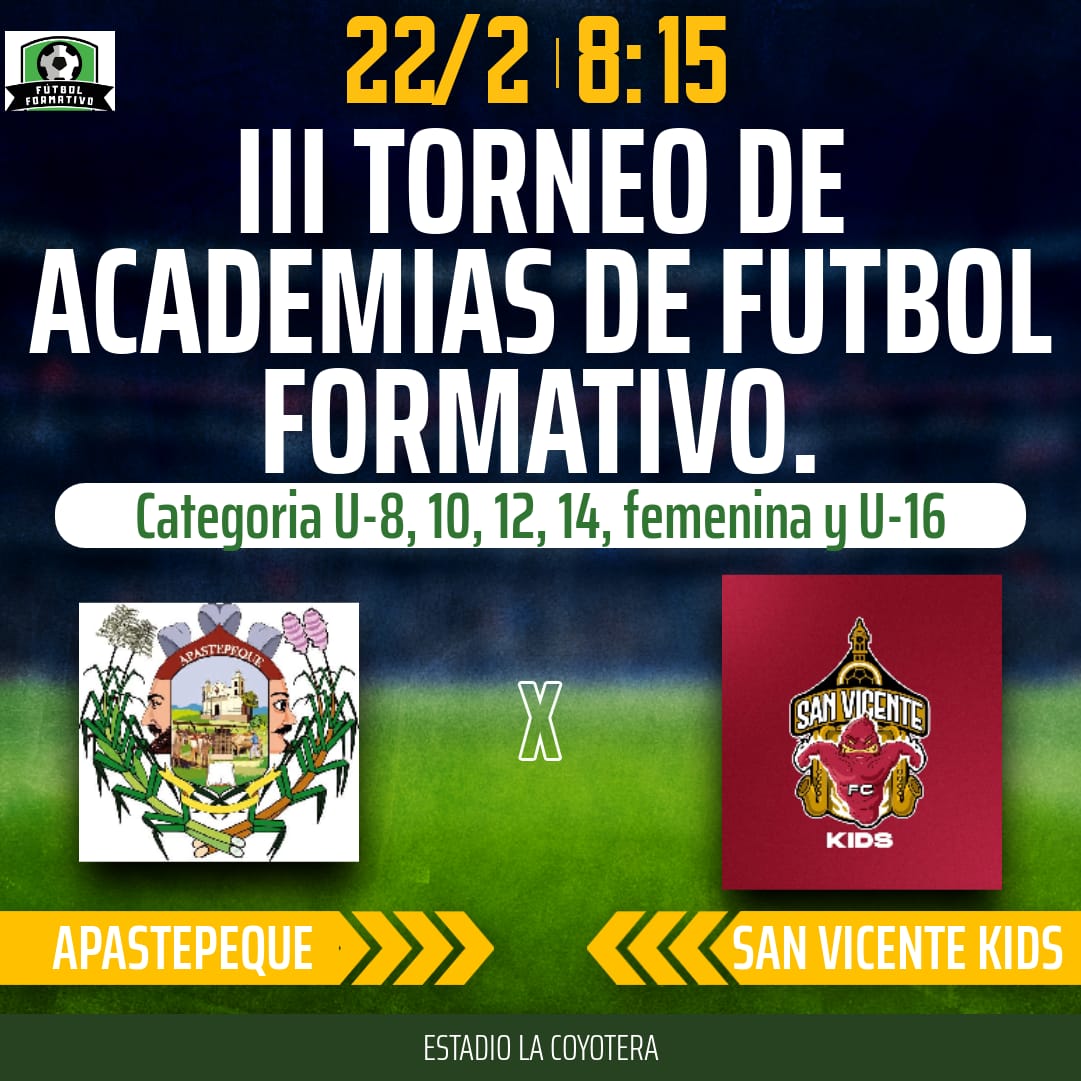 Tercer torneo de academias de futbol formativo