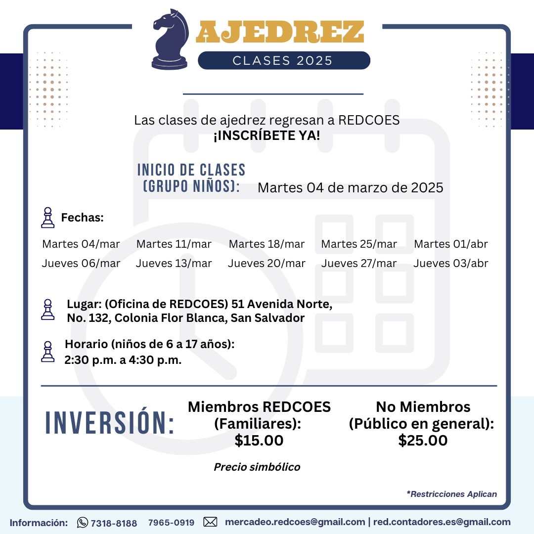 ♟️✨ ¡𝐋𝐚𝐬 𝐜𝐥𝐚𝐬𝐞𝐬 𝐝𝐞 𝐚𝐣𝐞𝐝𝐫𝐞𝐳 𝐞𝐬𝐭á𝐧 𝐝𝐞 𝐫𝐞𝐠𝐫𝐞𝐬𝐨 𝐞𝐧 𝐑𝐄𝐃𝐂𝐎𝐄𝐒! ✨♟️  