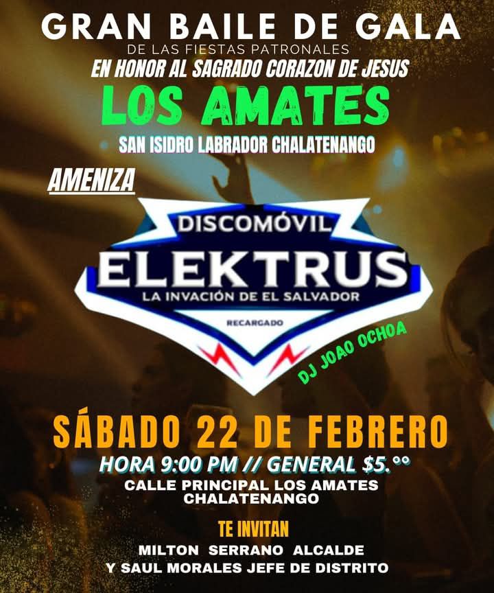 Gran Baile de Gala De las fiestas patronales En honor al sagrado corazón de Jesús