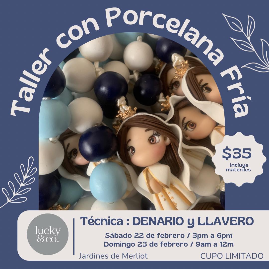 ✨Taller de elaboración de Denarios y virgen con Porcelana Fría ✨