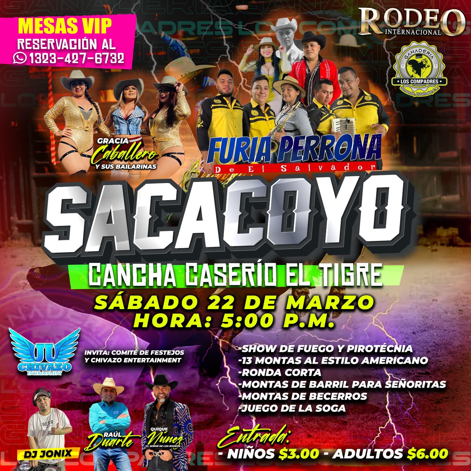 Gran rodeo Internacional en caserío El Tigre 