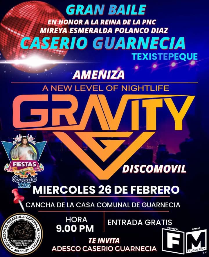 Gran baile en honor a la reina de la PNC 