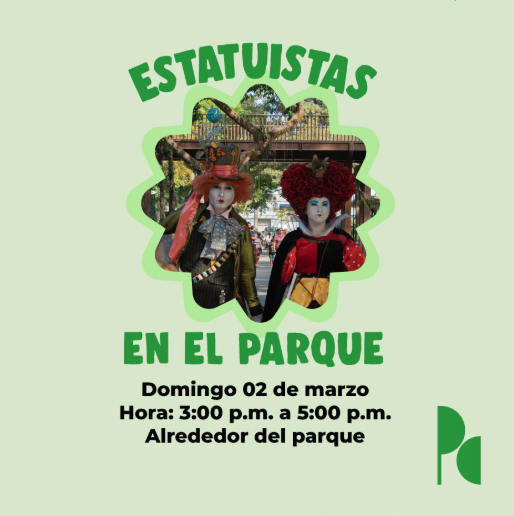 Estatuistas en el Parque Cuscatlán 