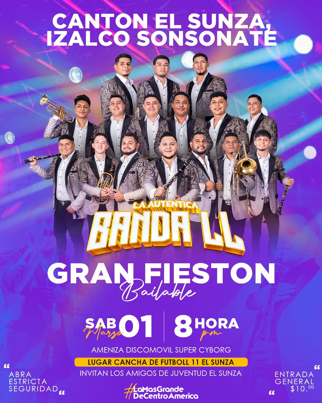Gran fiestón bailable en El Sunza 