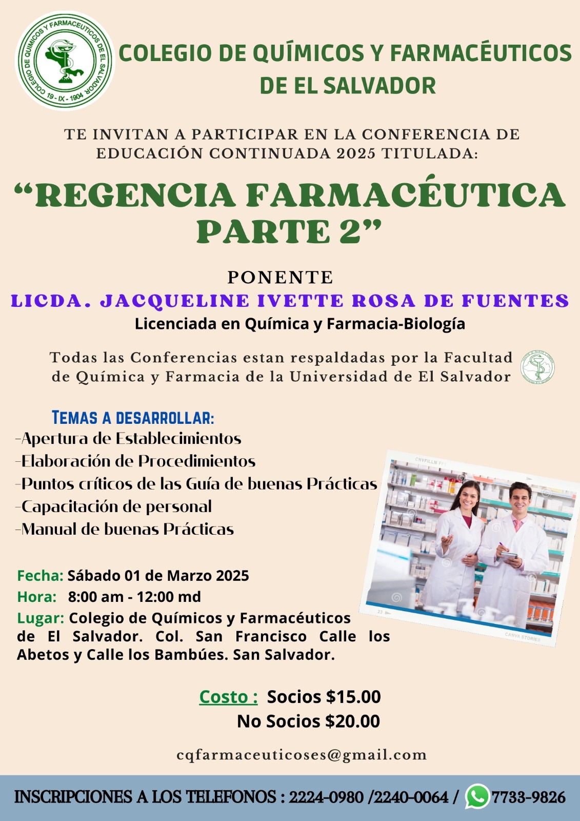 Conferencia  "REGENCIA FARMACÉUTICA parte 2"