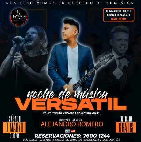 NOCHE DE MÚSICA VERSATIL 