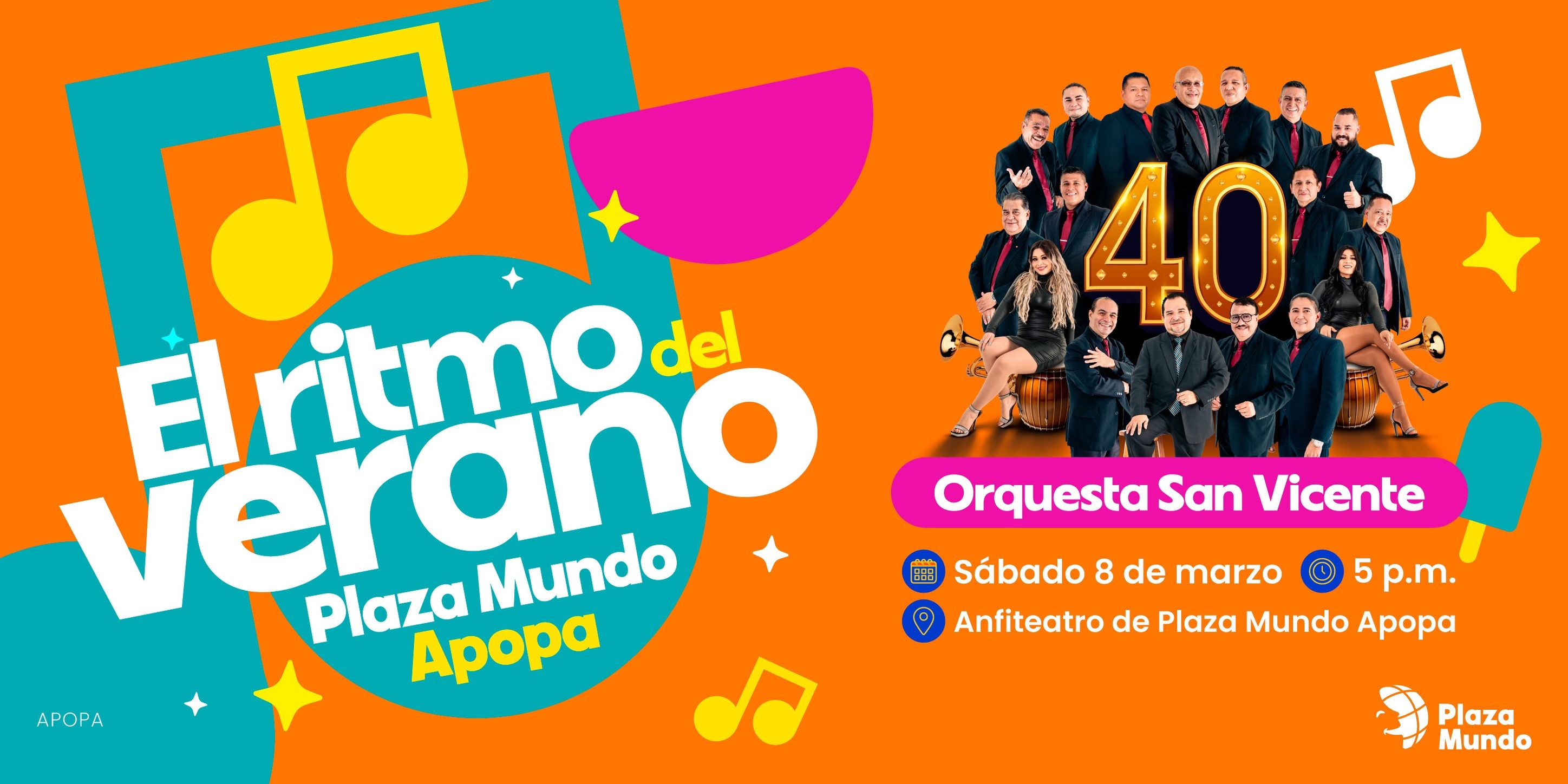 Orquesta San Vicente en Plaza Mundo Apopa 