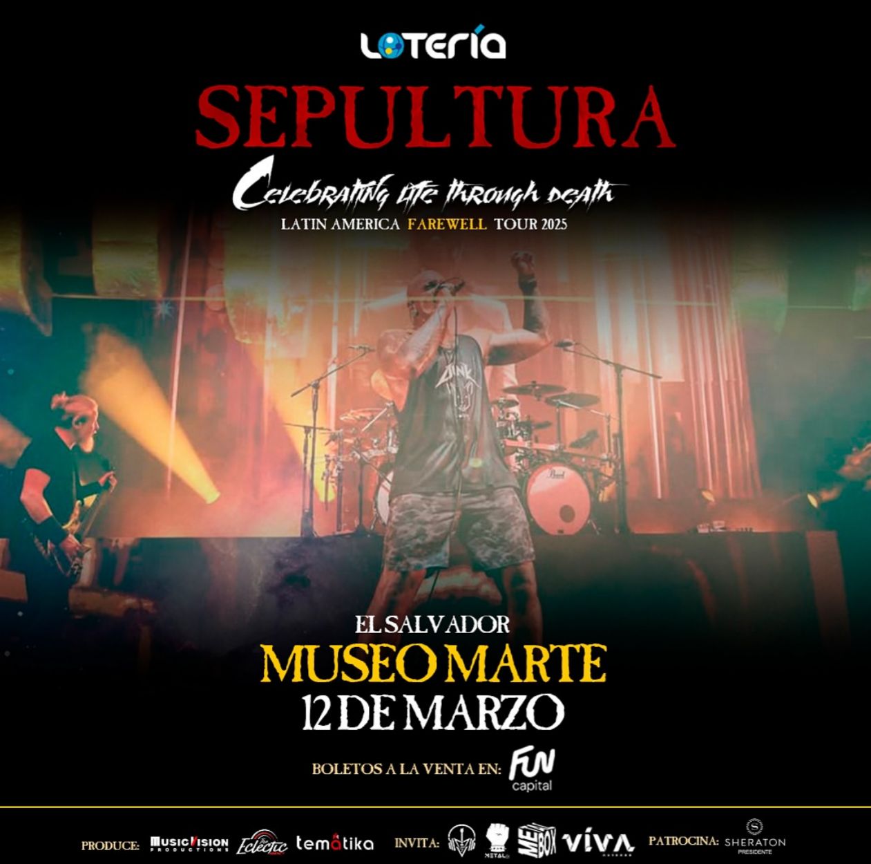 Concierto De Sepultura En El Salvador 2025