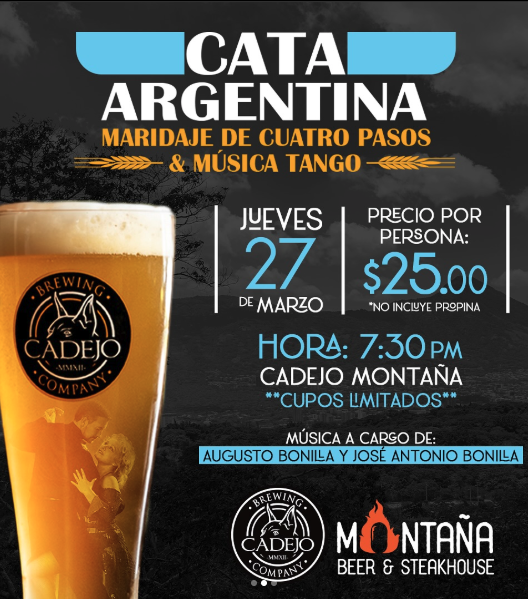 CATA ARGENTINA MARIDAJE DE CUATRO PASOS Y MÚSICA TANGO