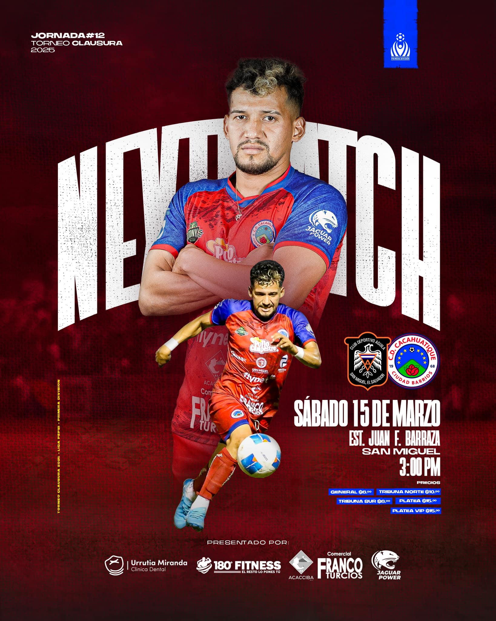 Encuentro entre C.D. Águila vs C.D. Cacahuatique 