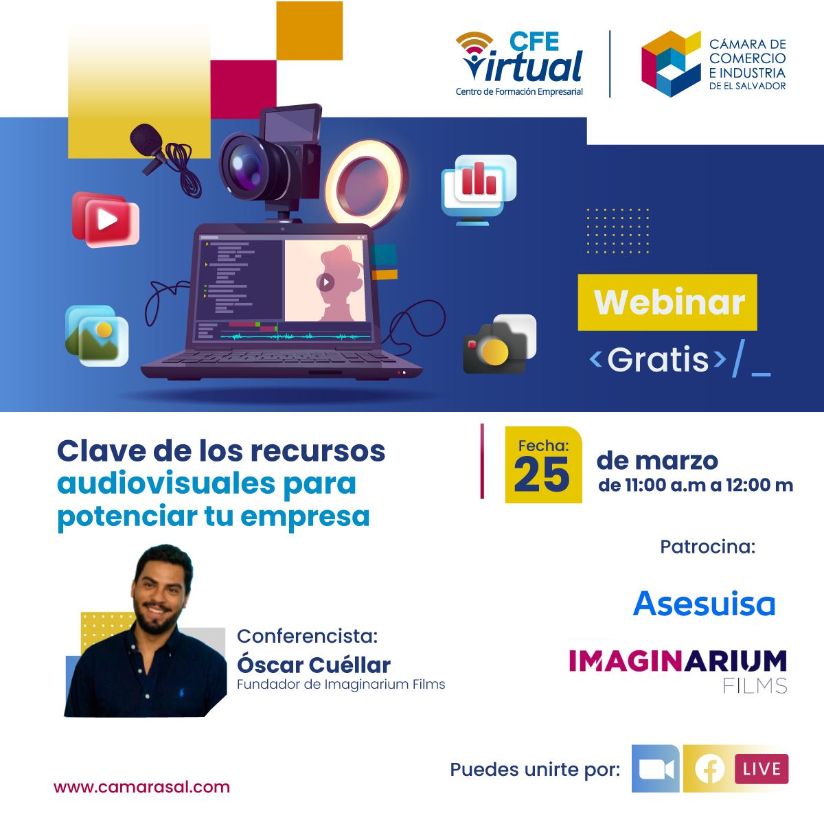 Webinar: "Clave de los recursos audiovisuales para potenciar tu empresa"