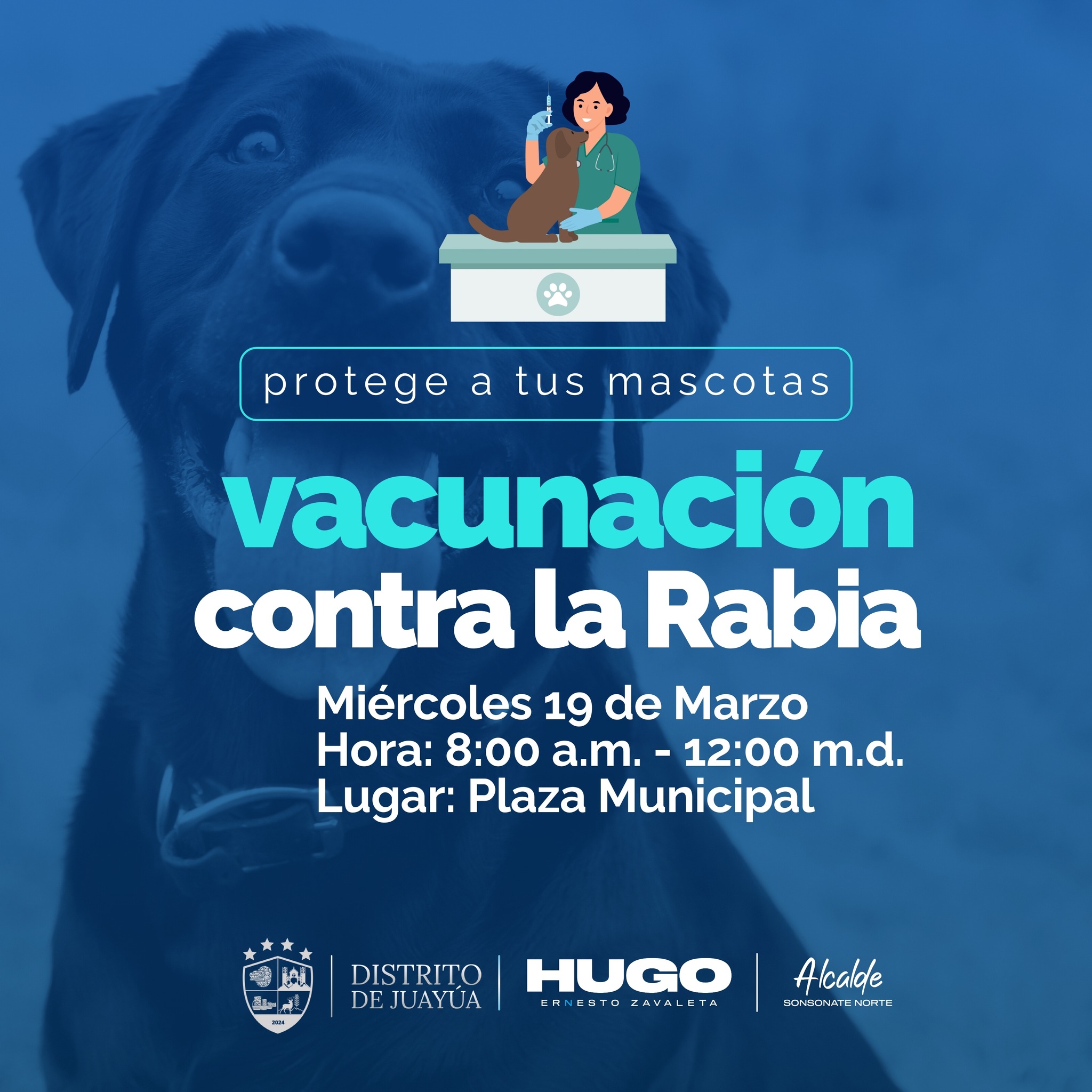 Vacunación contra la Rabia en Juayúa 