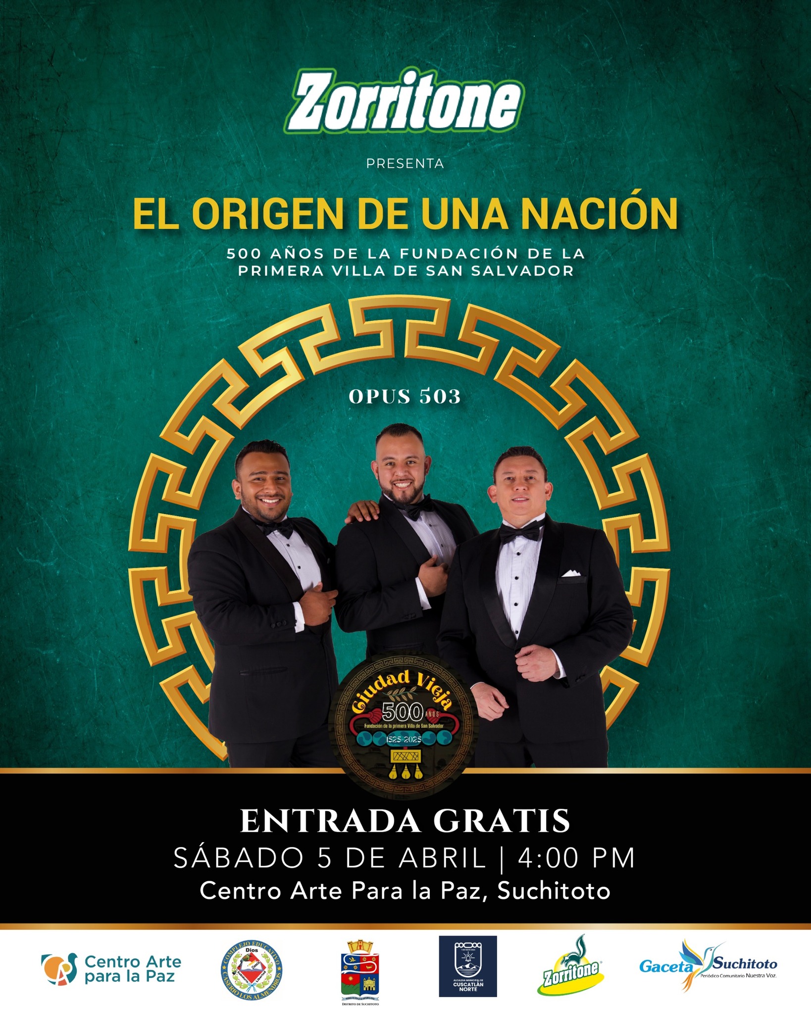 Presentación Trío de Ópera salvadoreño, OPUS 503