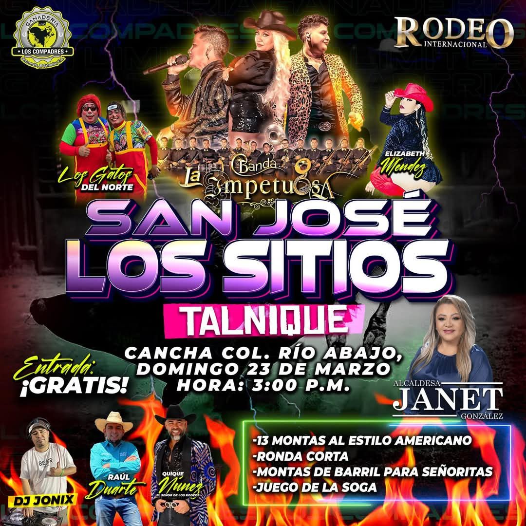 Rodeo internacional en San Jose Los Sitios Talnique