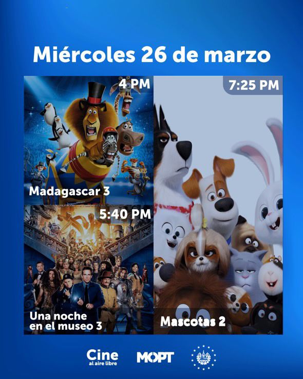 Cartelera Cine Al Aire Libre Hoy Miércoles