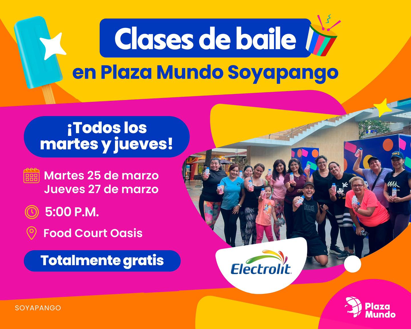 Clases de Baile en Plaza Mundo Soyapango 