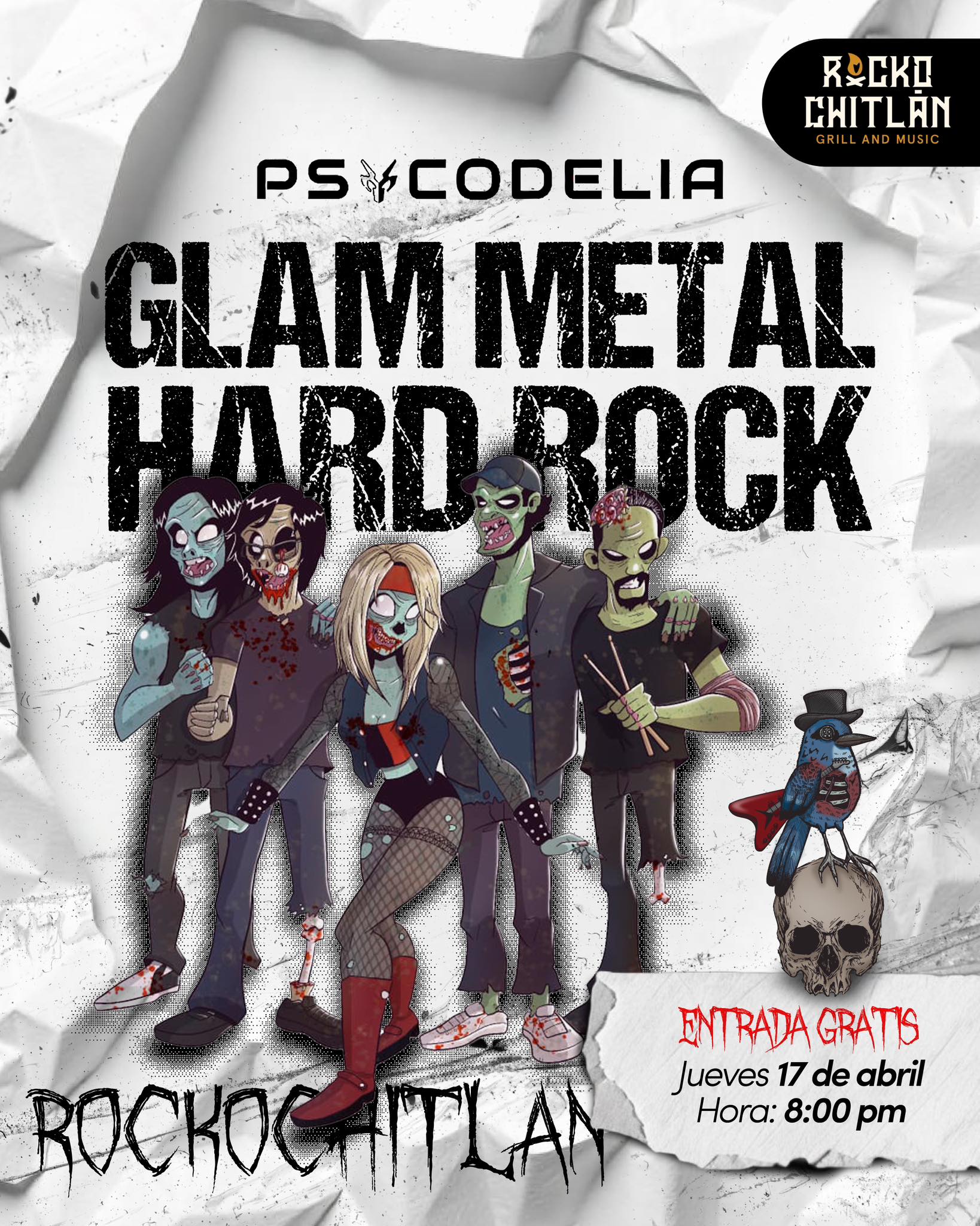 Concierto en vivo psicodelia Band.Damarix Portillo Glam Metal y Hard Rock 