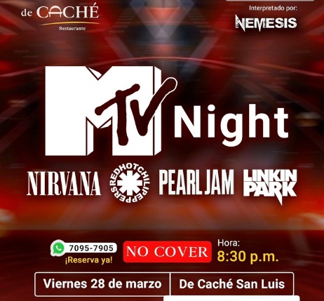 MTV NIGHT, NIRVANA, LINKIN PARK Y MÁS
