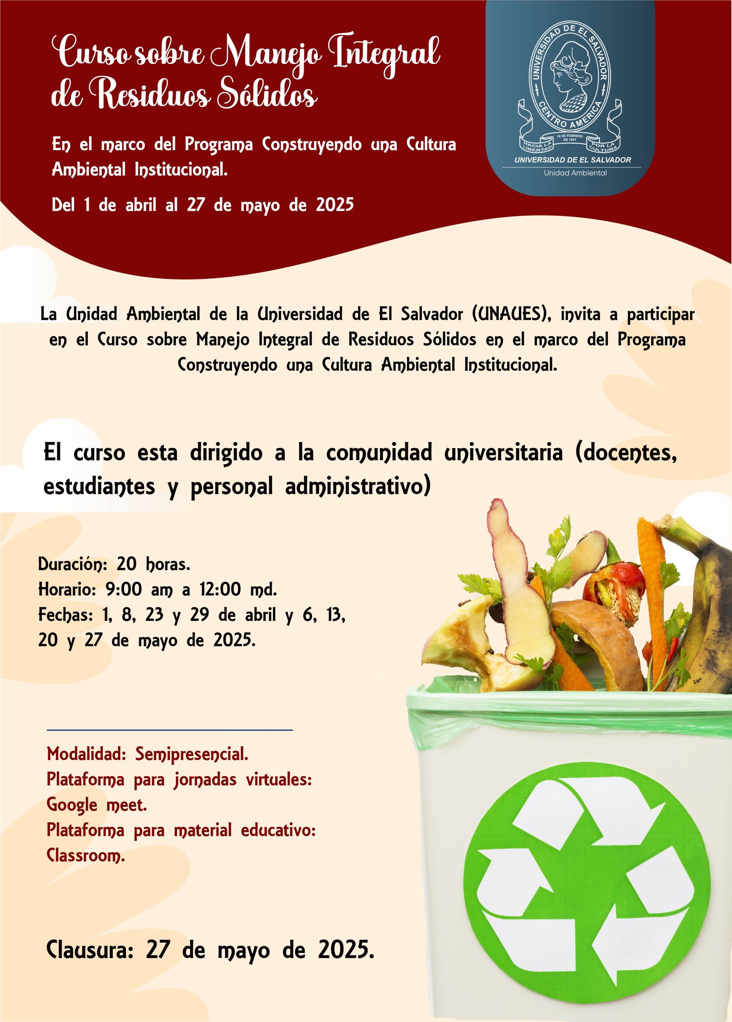 Curso sobre Manejo Integral de Residuos Sólidos