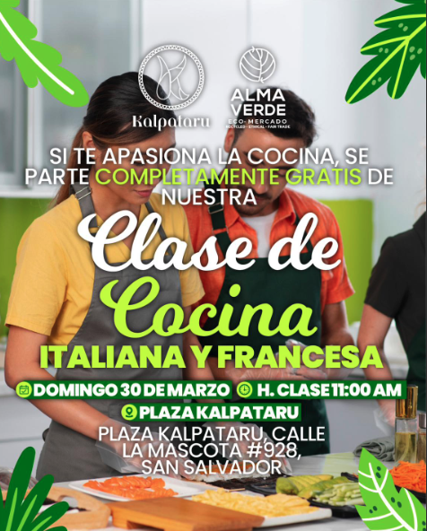 CLASE DE COCINA ITALIANA Y FRANCESA