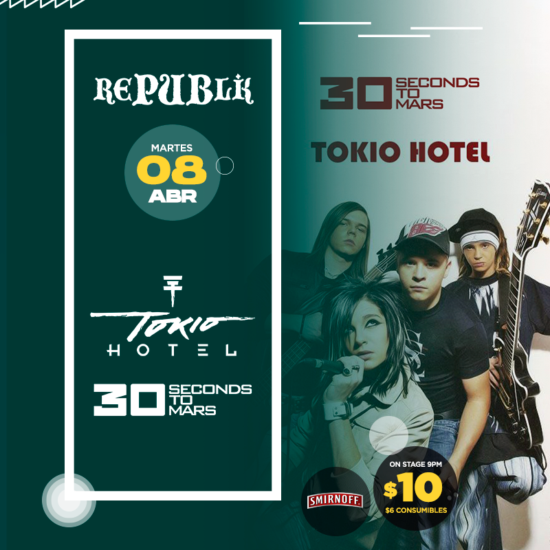 Tributo a Tokio Hotel & Thirty Seconds to Mars 