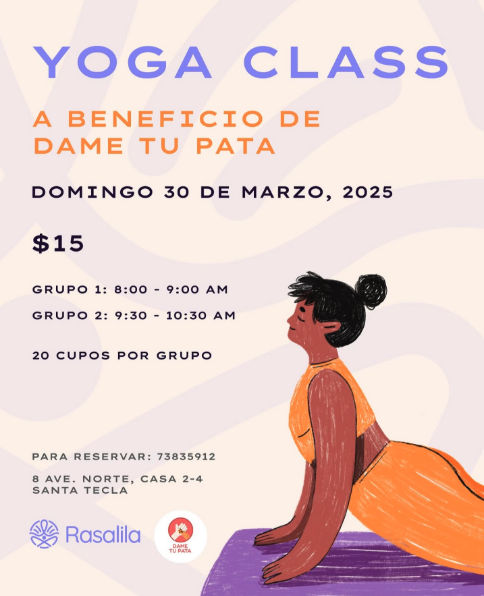 ¡Clase de yoga a beneficio de Dame Tu Pata !🐕🐾