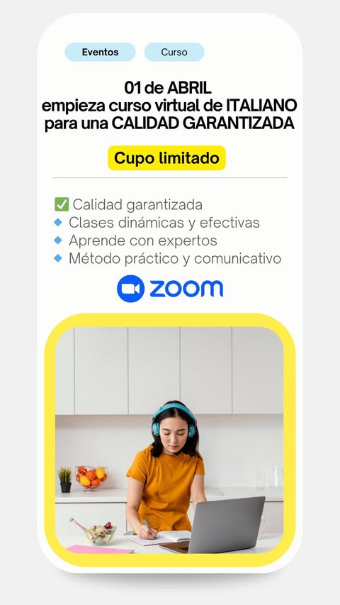 Curso virtual de ITALIANO para una CALIDAD GARANTIZADA